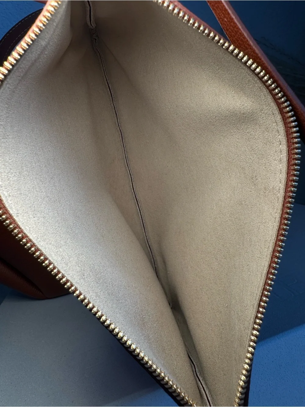 Polene Cyme Mini EDITION TEXTURED COGNAC Small Expandable Tote Hand/Shoulder Bag
